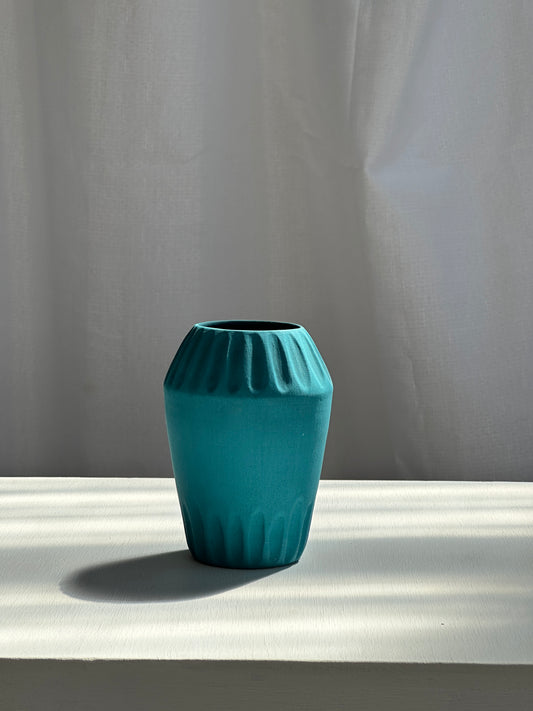 TEAL BLUE VASE - Small